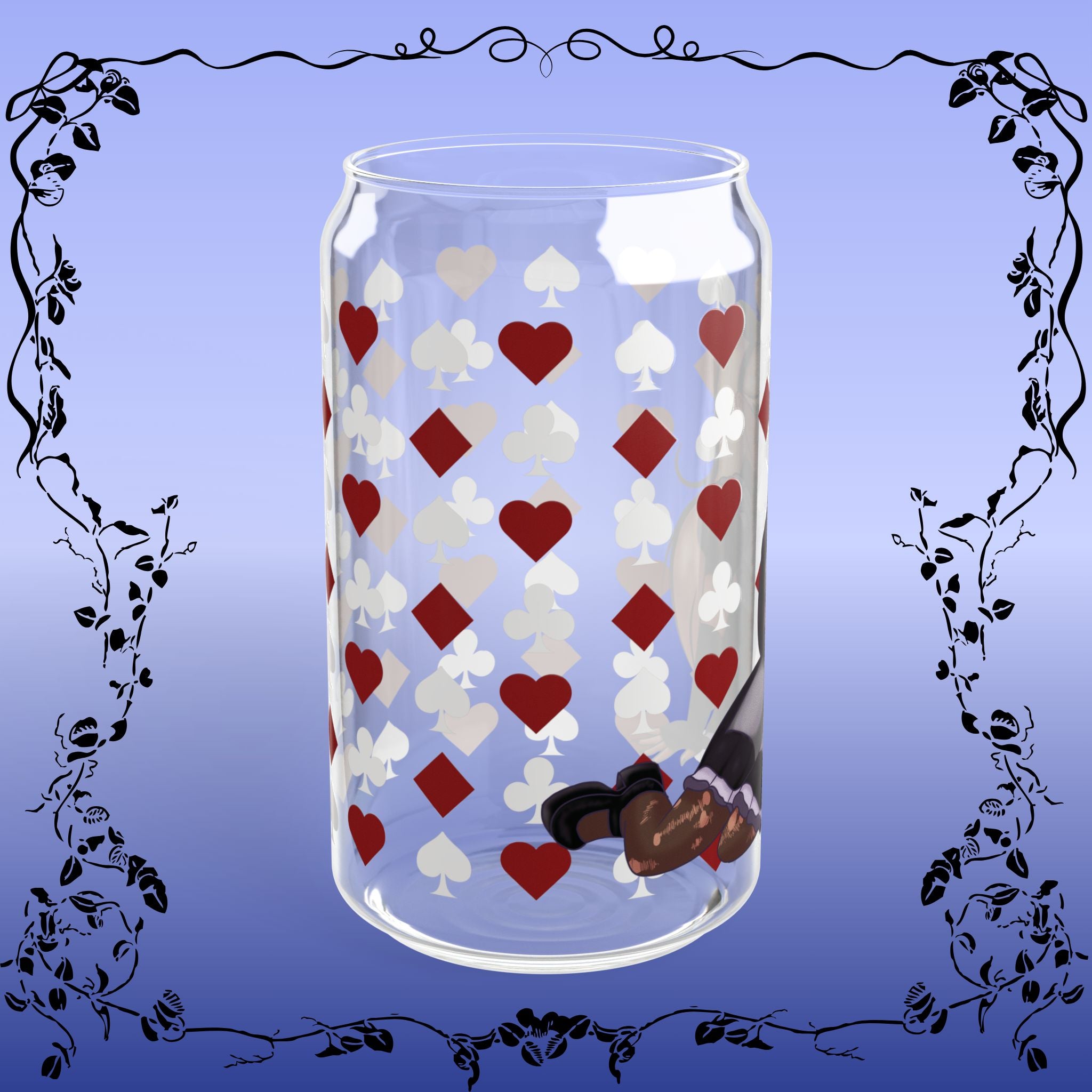 Alice in Wonderland Colored Sipper Glass