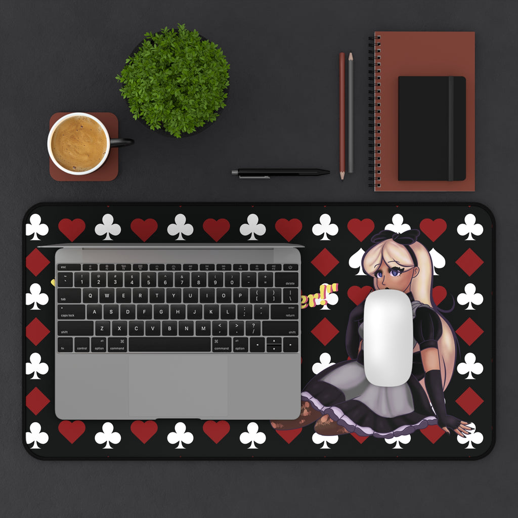 Desk Mat - Alice in Wonderland Red & Black Design