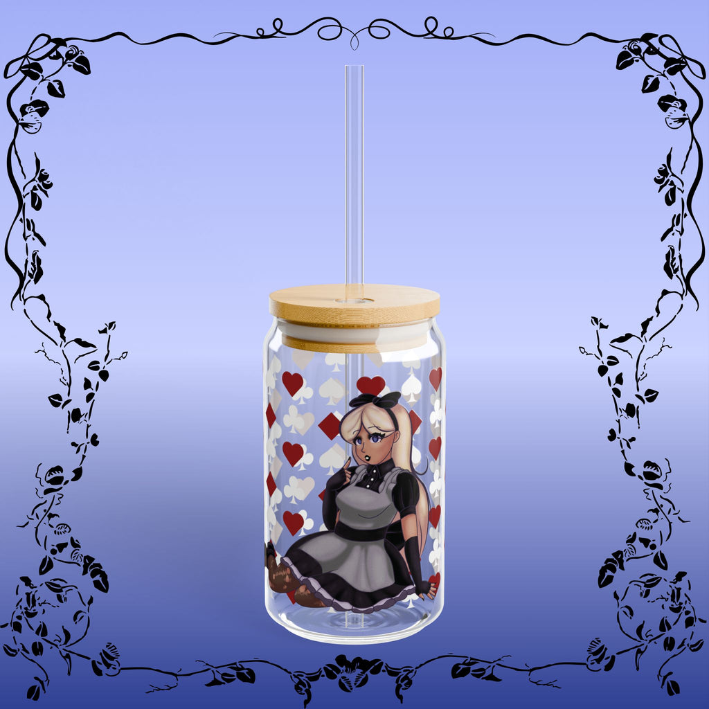 Alice in Wonderland Colored Sipper Glass