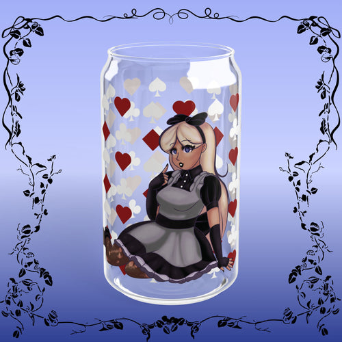 Alice in Wonderland Colored Sipper Glass