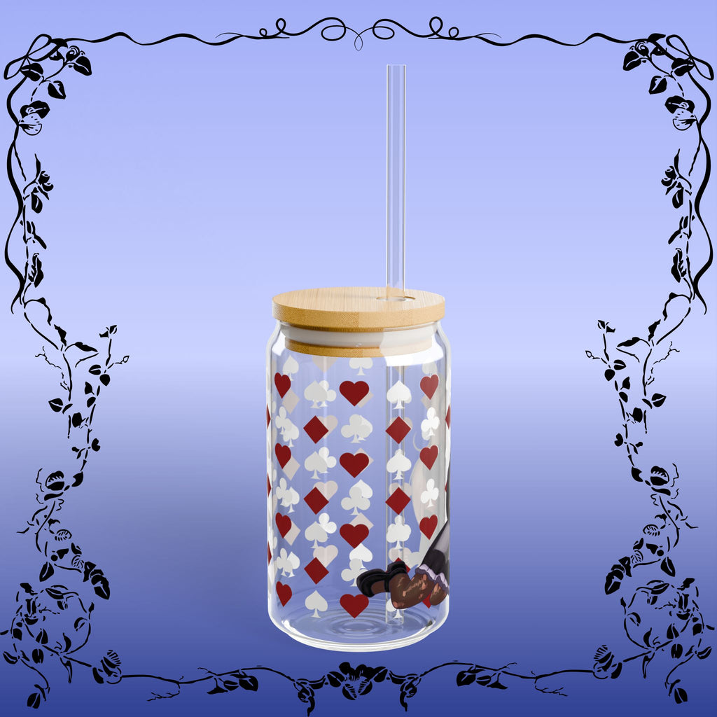 Alice in Wonderland Colored Sipper Glass