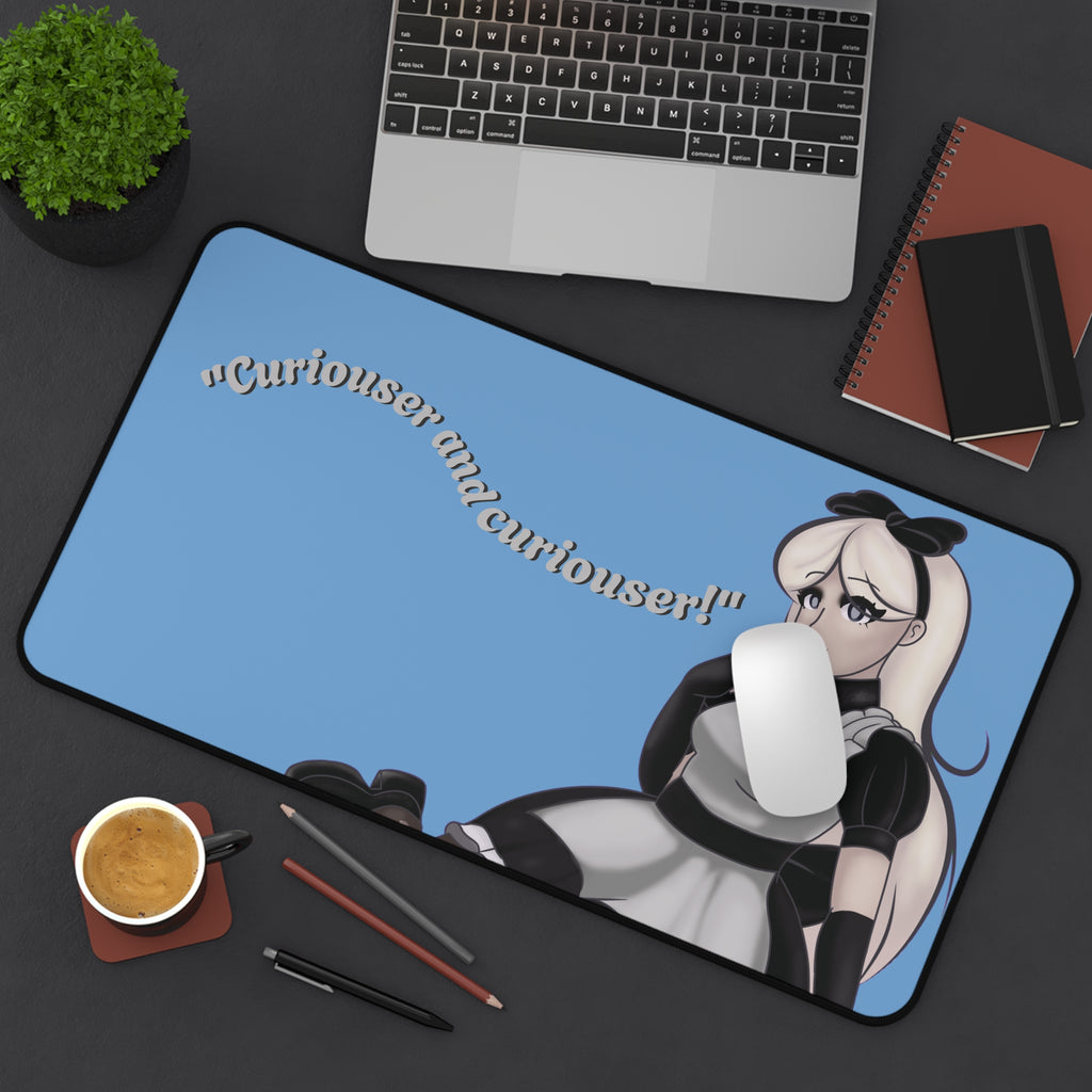 Desk Mat - Alice in Wonderland Black & White Design