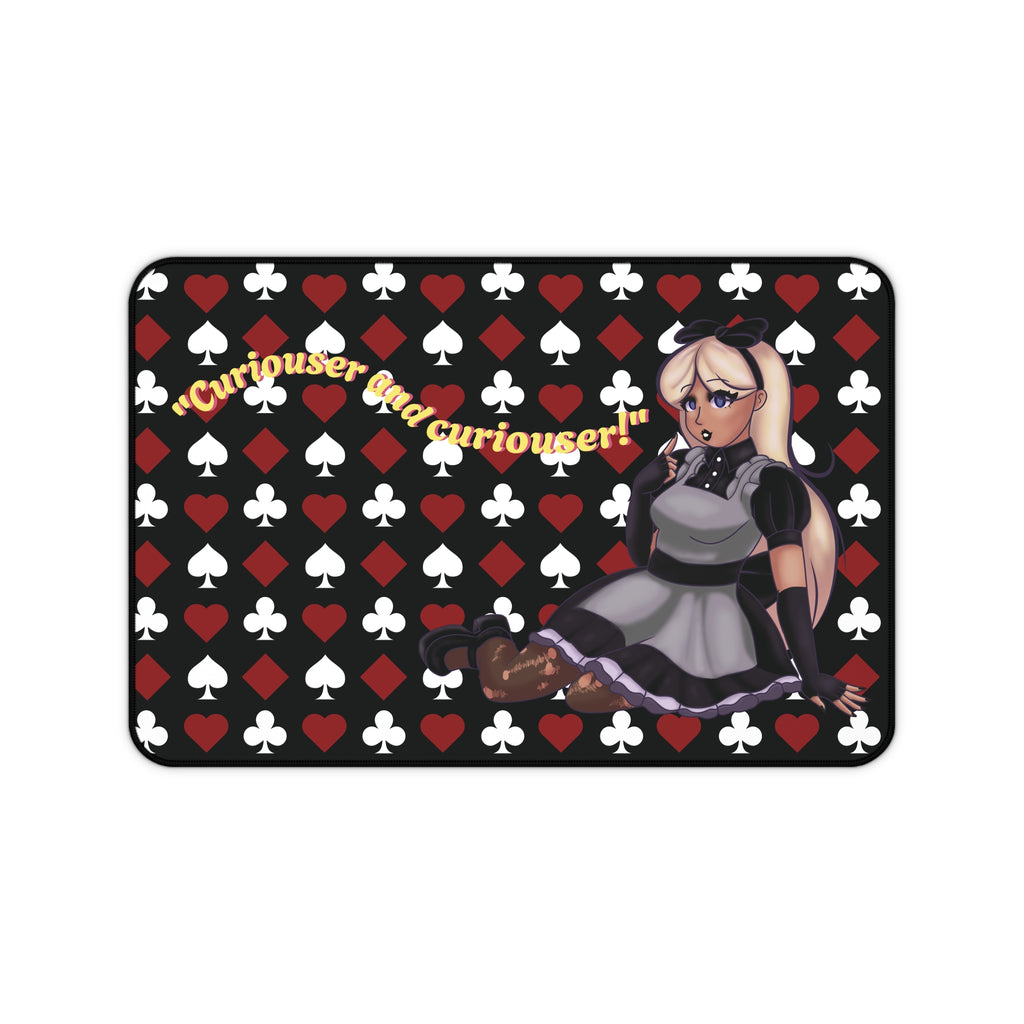 Desk Mat - Alice in Wonderland Red & Black Design