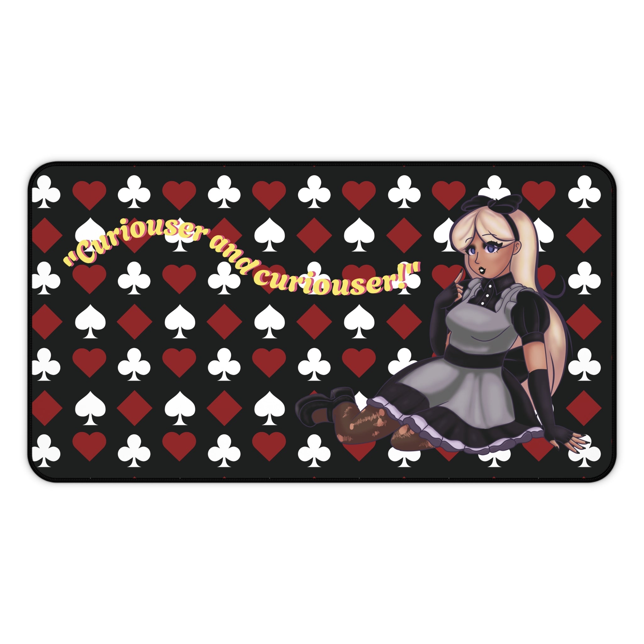 Desk Mat - Alice in Wonderland Red & Black Design