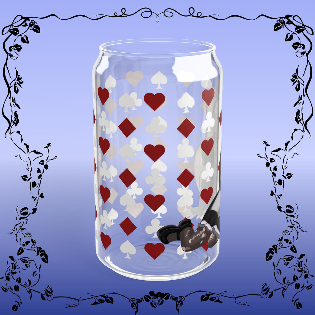 Alice in Wonderland Black & White Sipper Glass