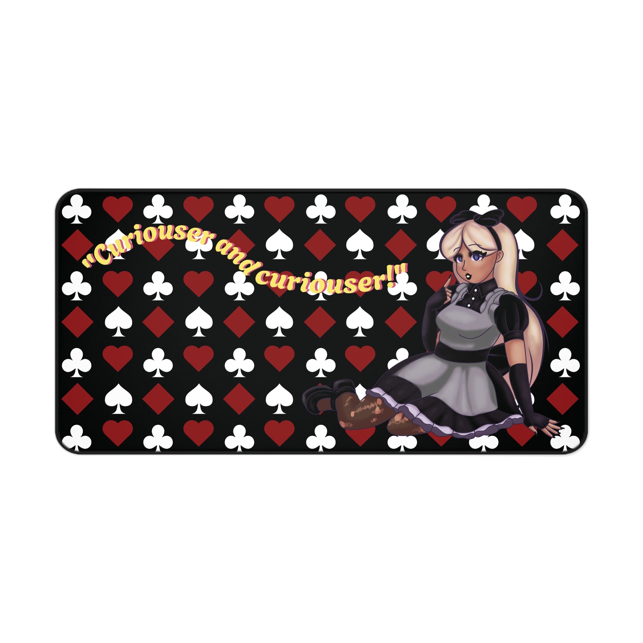Desk Mat - Alice in Wonderland Red & Black Design