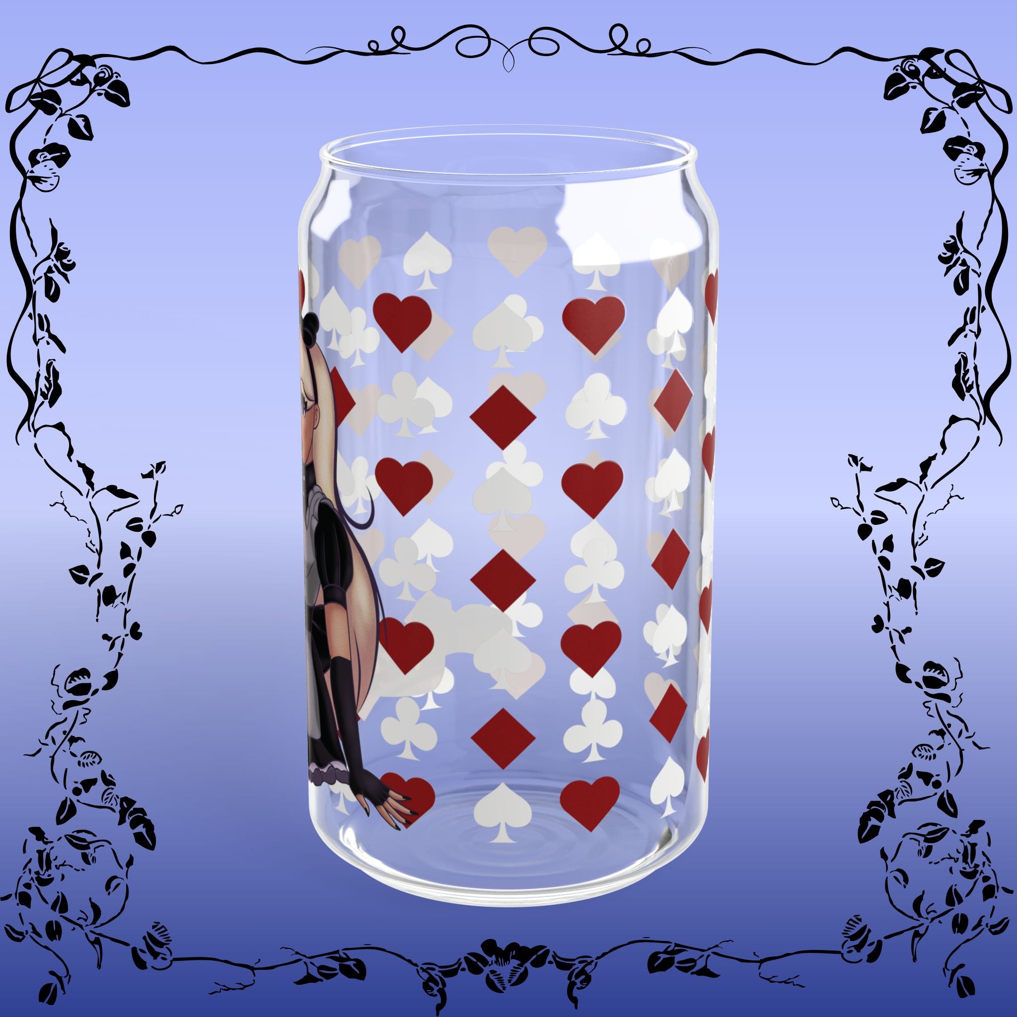 Alice in Wonderland Colored Sipper Glass