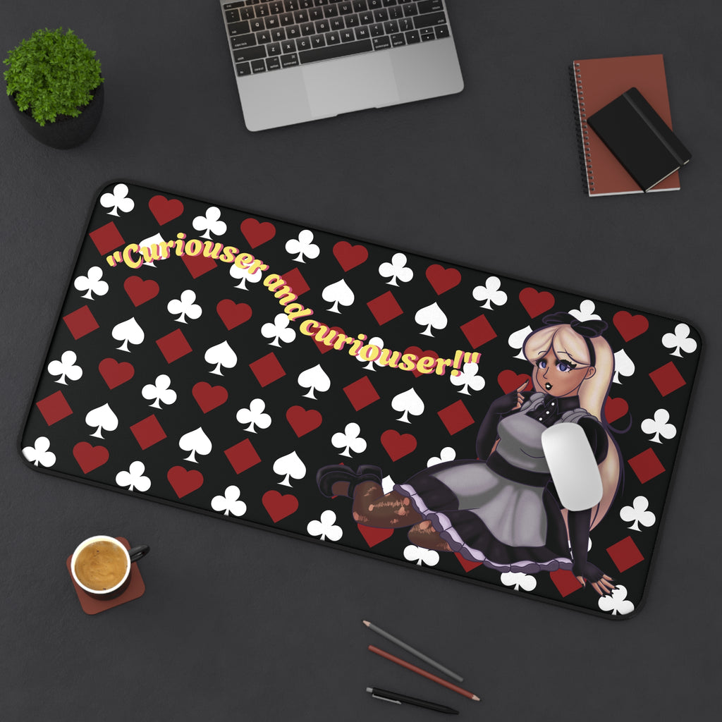 Desk Mat - Alice in Wonderland Red & Black Design