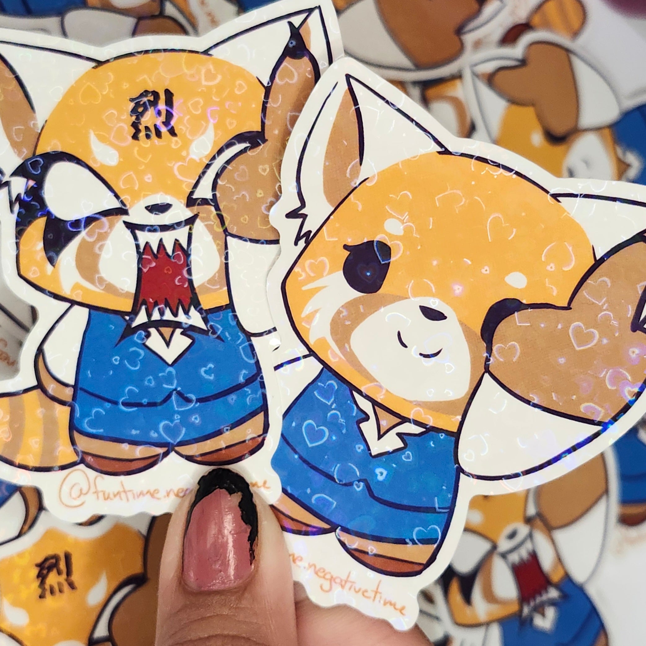 F You Two Pack Stickers - Aggretsuko